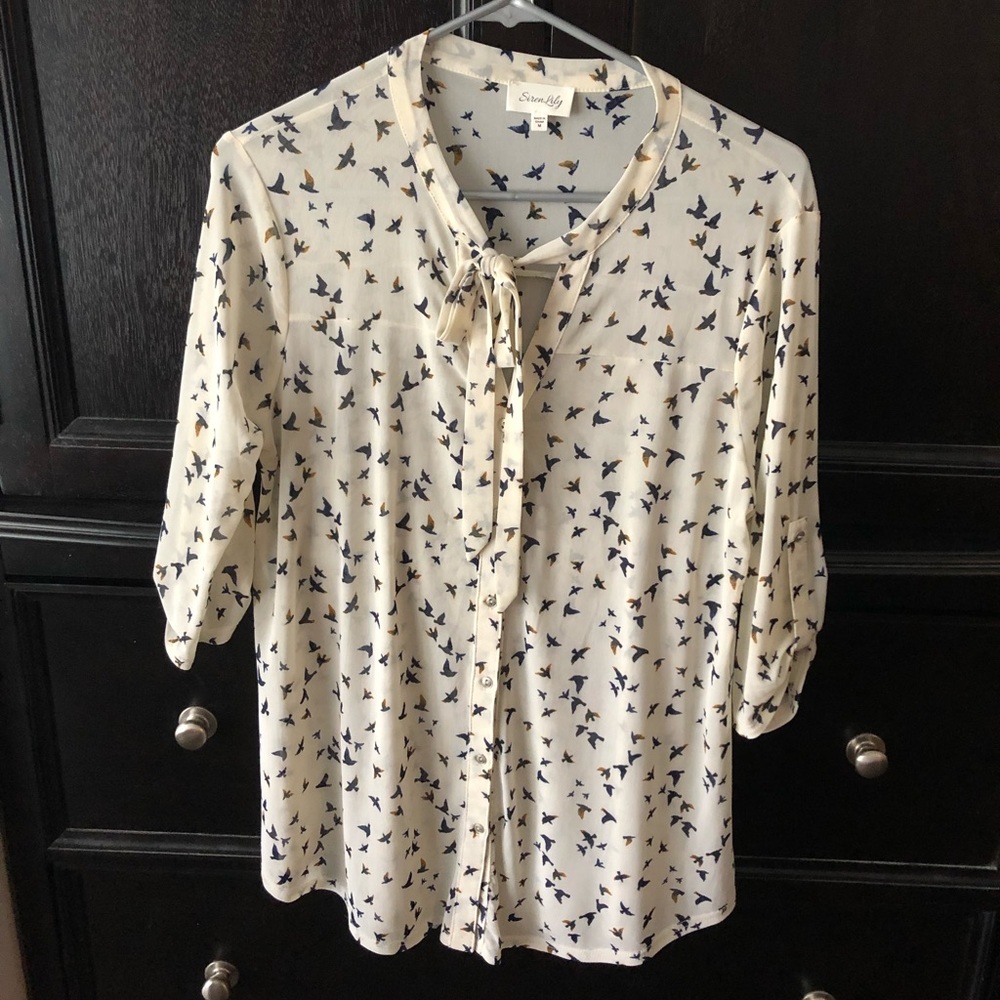 Women’s 3/4 sleeve sheer dress top